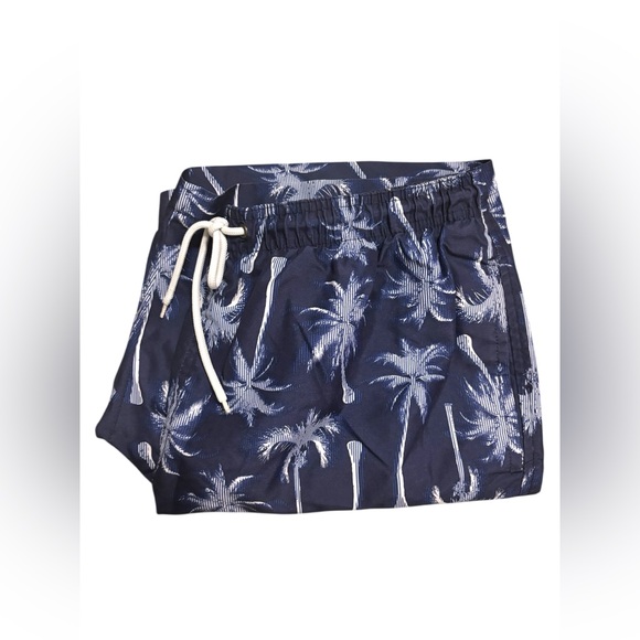 Forever 21 Blue Tropical Print Swim Shorts - Picture 4 of 5